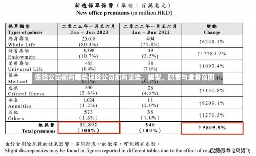 保险公司都有哪些保险公司都有哪些，类型、职责与业务范围