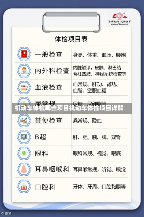 机动车体检哪些项目机动车体检项目详解
