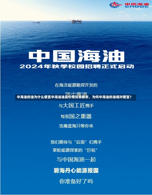 中海油的油为什么便宜中海油油品价格优势解析，为何中海油的油相对便宜？