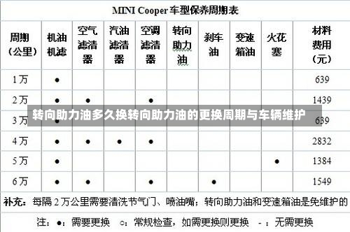 转向助力油多久换转向助力油的更换周期与车辆维护-第2张图片