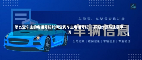 怎么查车主的电话号码如何查询车主电话号码——详细步骤与注意事项