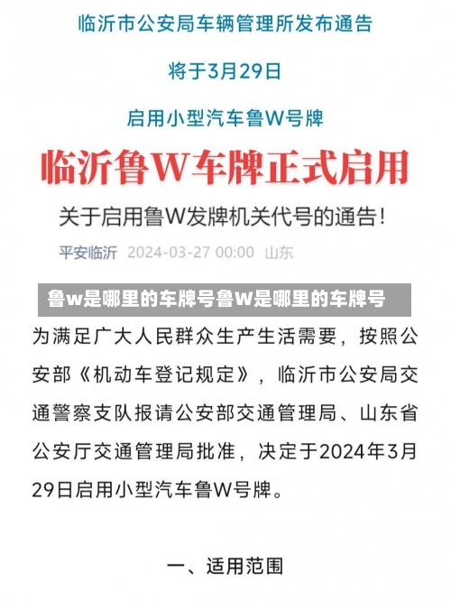 鲁w是哪里的车牌号鲁W是哪里的车牌号